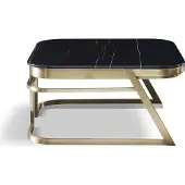 AEA Holz Couchtisch in Natur mit Edelstahl – Modernes Design