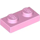 LEGO 50 pièces , pièce c. 3023 en rose clair (rose clair)
