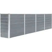 Syfax Jardinière 320x40x77 cm Acier galvanisé Gris