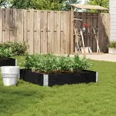 Prolenta Maison Exclusive - Jardinière noir 100x100 cm bois massif de pin