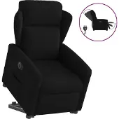 Syfax Fauteuil inclinable électrique noir tissu