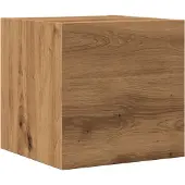 Syfax Meuble TV mural chêne artisanal 30,5x30x30 cm