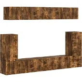 Syfax Ensemble meuble TV 5 pcs Chêne fumé Bois d'ingénierie