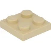 LEGO 2x2 plaques 3022 - 250 pièces beige