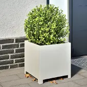 Prolenta Maison Exclusive - Bac à plantes blanc 40x40x40 cm en acier