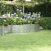 Prolenta Maison Exclusive - Lit surélevé de jardin Acier galvanisé Argenté