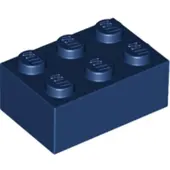 LEGO brique 2x3 3002 - 50 pièces bleu foncé