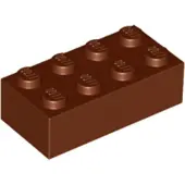 LEGO 100x brique 2x4, rouge-brun