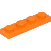 LEGO : 50 pièces Platte 1x4 en orange