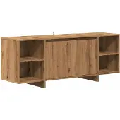 Syfax Meuble TV chêne artisanal 130x35x50 cm bois d'ingénierie