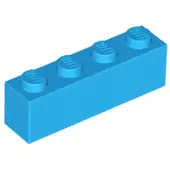 LEGO 25 pièces , pièce n° 3010 en bleu azur foncé