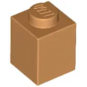 LEGO 100 pièces 3005 Brick 1x1 Part Basic Bricks 100 Moyen Nougat