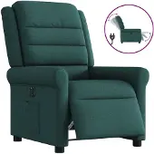 Syfax Fauteuil inclinable électrique Vert foncé Tissu