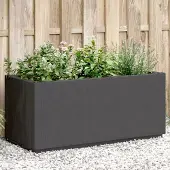 Prolenta Maison Exclusive - Bac à plantes gris foncé 80x36x35 cm PP