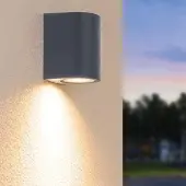 HOFTRONIC™ - Applique murale LED 7W IP65 Dimmable Anthracite GU10 exclu Downlight