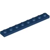 LEGO 1x8 plaque 3460 - 50 pièces bleu foncé
