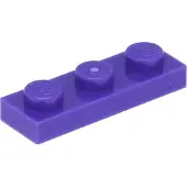 LEGO 1x3 plaque 3623 - 250 pièces violet foncé