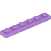 LEGO 1x6 Board 3666 - 100 pièces Middle Lavender