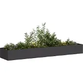 Prolenta Maison Exclusive - Bac à plantes noir 360x80x40 cm en acier