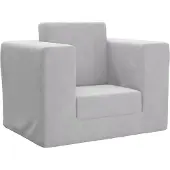 Prolenta Maison Exclusive - Canapé-lit pour enfants, gris clair, en peluche douce