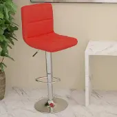 Prolenta Maison Exclusive - Tabouret de bar en similicuir rouge