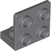 LEGO Angle : 25 équerres 1x2/2x2, 90°, gris foncé
