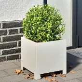 Prolenta Maison Exclusive - Bac à plantes blanc 30x30x30 en acier