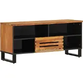 Syfax Meuble TV 100x34x46 cm bois d'acacia massif