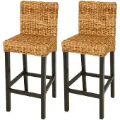 Syfax Tabourets de bar lot de 2 Abaca