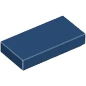 LEGO 1x2 carreaux 3069 - 50 pièces bleu foncé