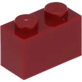 LEGO 50 pièces 3004 Brick 1x2 Part Basic Bricks 50 Rouge foncé