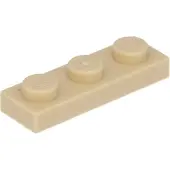 LEGO 1x3 plaque 3623 - 100 pièces beige