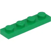LEGO plaque 1x4 3710 - 250 pièces vert