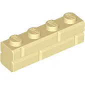 LEGO 100x brique 1x4 , beige