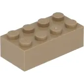 LEGO brique 2x4 3001 - 50 pièces beige foncé