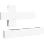 vidaXL Ensemble d'armoires TV 7 pièces blanc bois composite