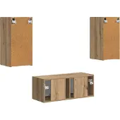 Syfax Ensemble meuble TV 2 pcs Chêne artisanal Bois d'ingénierie