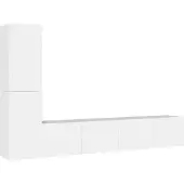 Syfax Ensemble de meubles TV 4 pcs Blanc Bois d'ingénierie