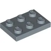 LEGO 2x3 plaques 3021 - 100 pièces bleu sable