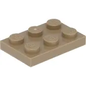 LEGO 2x3 plaques 3021 - 50 pièces beige foncé