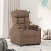 Prolenta Maison Exclusive - Fauteuil relax électrique marron tissu