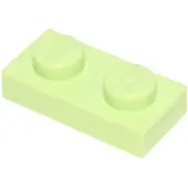 LEGO 250x 1x2 Platten 3023 - Plate Gelbgrün - Yellowish Green