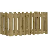 vidaXL Lit surélevé Design clôture à lattes 100x50x50 cm Bois de pin imprégné