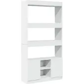 vidaXL Highboard blanc 92x33x180 cm Bois composite