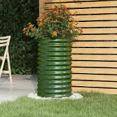 Prolenta Maison Exclusive - Jardinière de jardin Acier galvanisé 40x40x68 cm Vert