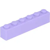 LEGO 100 pièces 3009 Brick 1x6 Part Basic Bricks 100 Lavendel