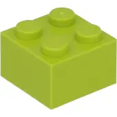 LEGO 50 pièces , pièce c. 3003 en chaux (lime)
