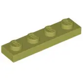 LEGO 1x4 plaque 3710 - 10 pièces vert olive