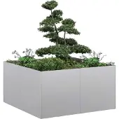 Prolenta Maison Exclusive - Bac à plantes 80x80x40 cm Acier galvanisé