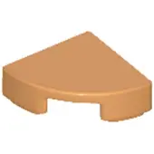 LEGO 1x1 Carreaux coin rond 25269 - 100 pièces Nougat moyen